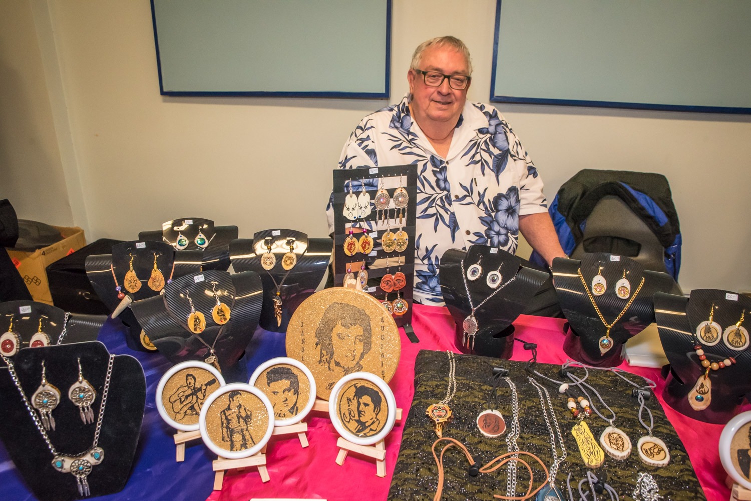 Leona Bourdages of Osoyoos had many sewing items, all home made, for sale at the Kiwanis Christmas Craft Fair on Saturday morning at the Legion Hall. (Richard McGuire photo)