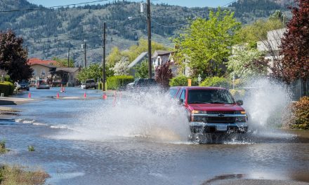 Lake falls more than a foot, Simikameen flow falls by half, but evacuation orders still in effect