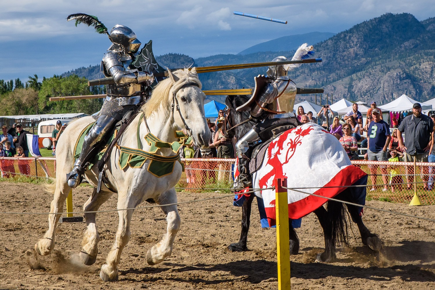 Hundreds turn out for medieval jousting over long weekend