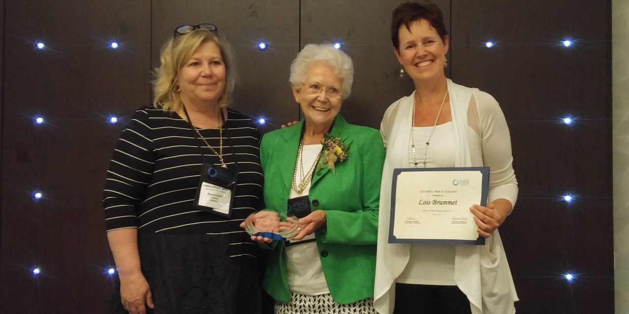 Lois Brummet, president of Desert Valley Hospice Society, receives provincial award for years of work in hospice and palliative care