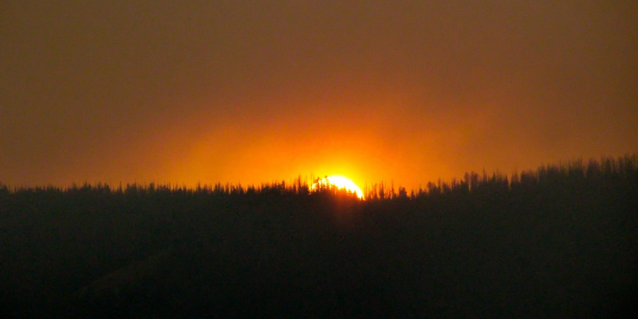 Heavy smoke drifting in from wildfires