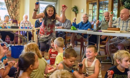 Young and old share power of music in rhythm band at Mariposa Gardens