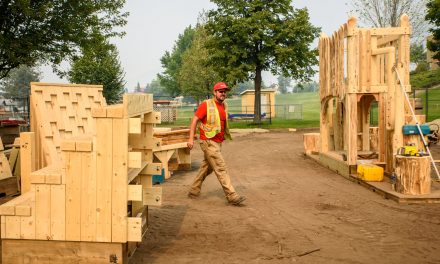 Natural playground nearing completion just in time for return of children at Osoyoos Elementary School