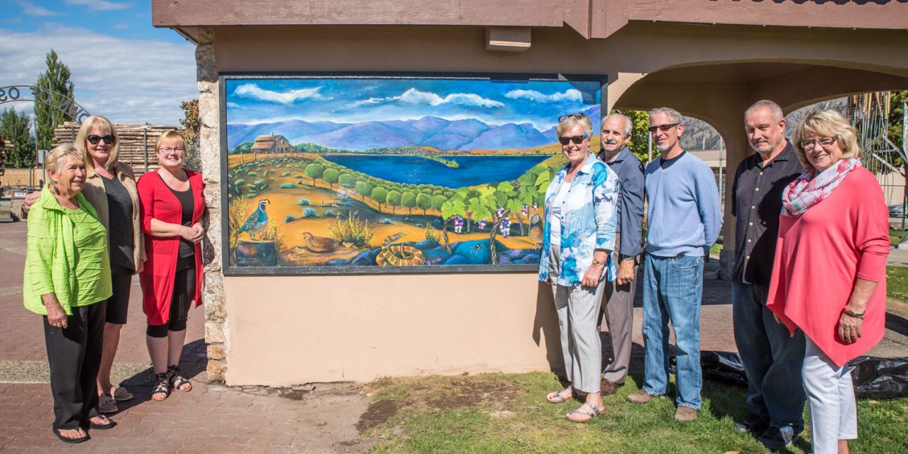Mural unveiled at gazebo next to town hall