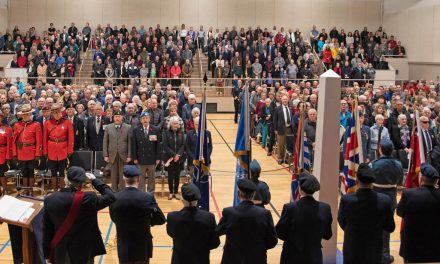 Large crowd turns out for Remembrance Day service