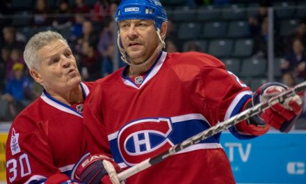 Montreal Canadiens Alumni team hitting the ice in Oliver