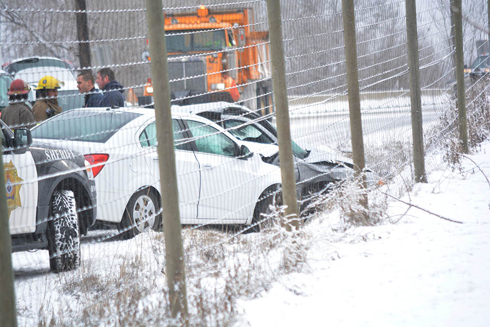 Driver hospitalized in collision