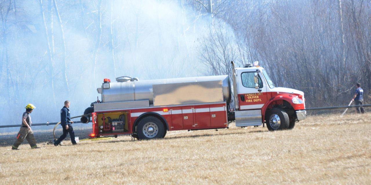 Grass fire started from neighbour’s burn pile