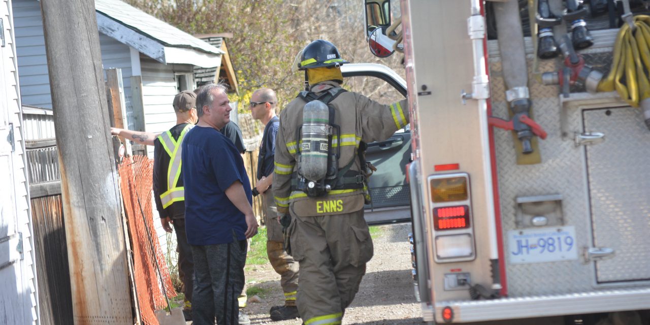 Garbage fire at “problem” residence