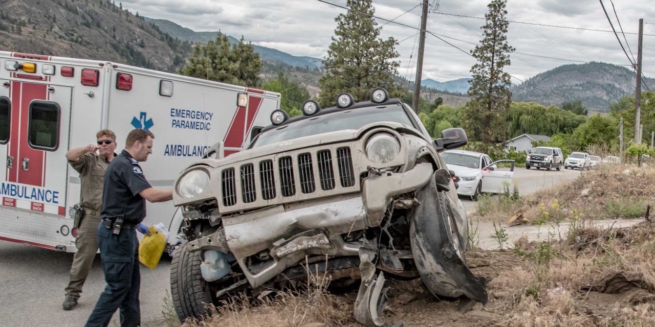 Jeep crash on Tuc-el-Nuit Drive