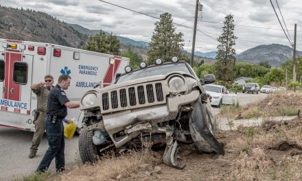 Jeep crash on Tuc-el-Nuit Drive