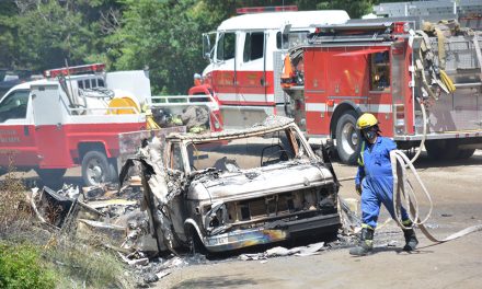 Motorhome/bush fire snuffed out