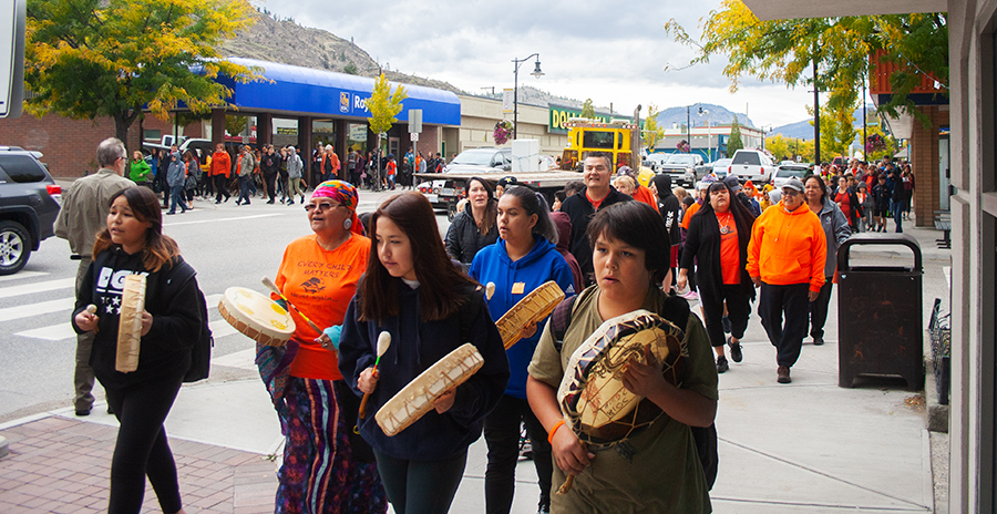 Hundreds march for Orange Shirt Day