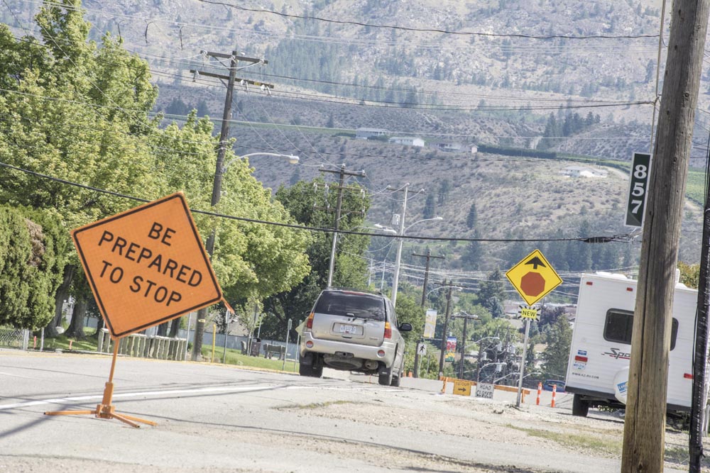 The new 4-way stop on Fairview Road and Spartan Street has been installed as a traffic calming measure. But numerous drivers are ignoring the new signs. Photo by Dan Walton