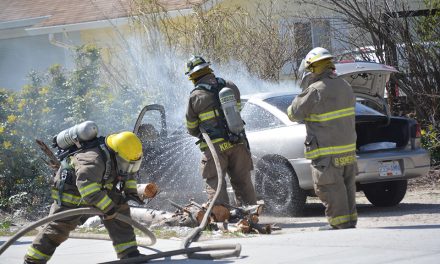 Fire destroys car after midnight