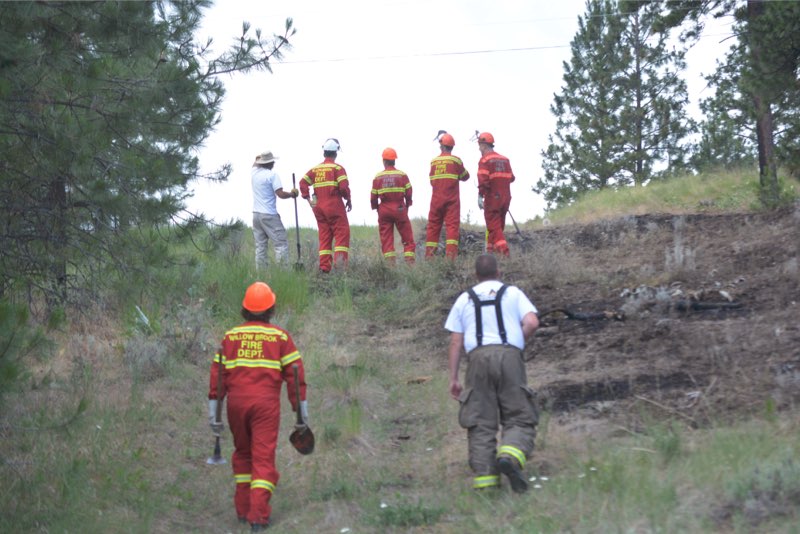 Storm leads to grass fire