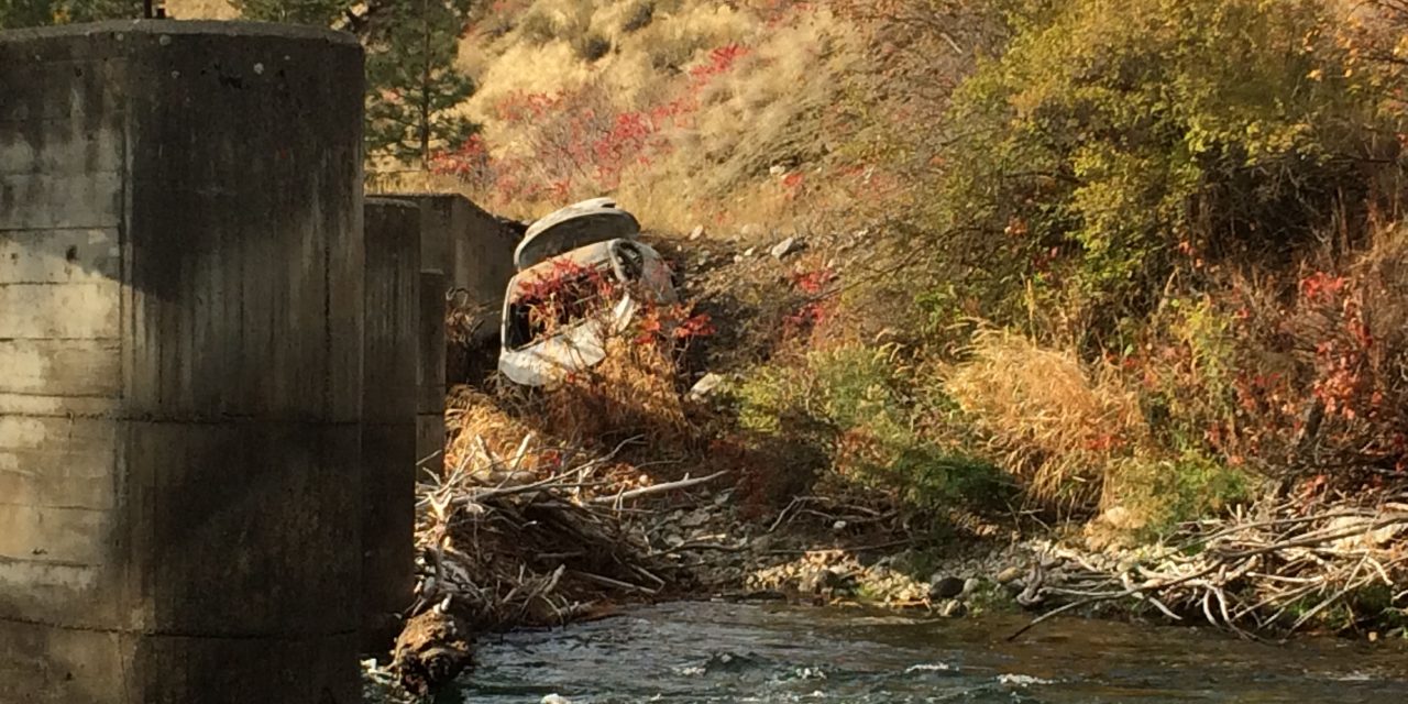 Firefighters use pipe bridge to extinguish vehicle blaze