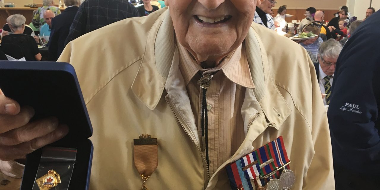 Veteran recognized for 75 years of service with Royal Canadian Legion