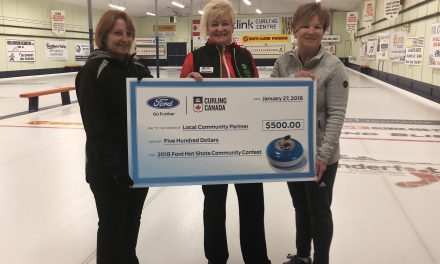 Curler donates to Highway to Healing