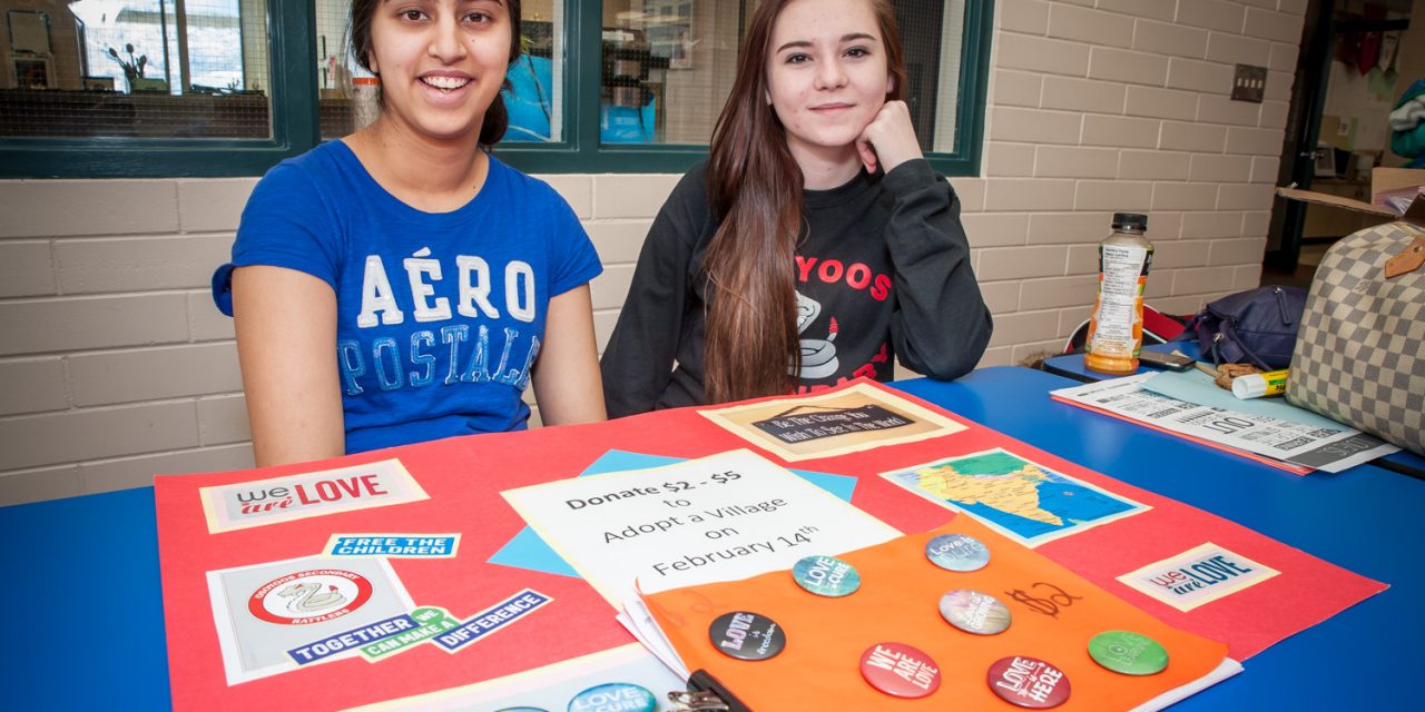 OSS students selling ‘love’ buttons to help combat global poverty