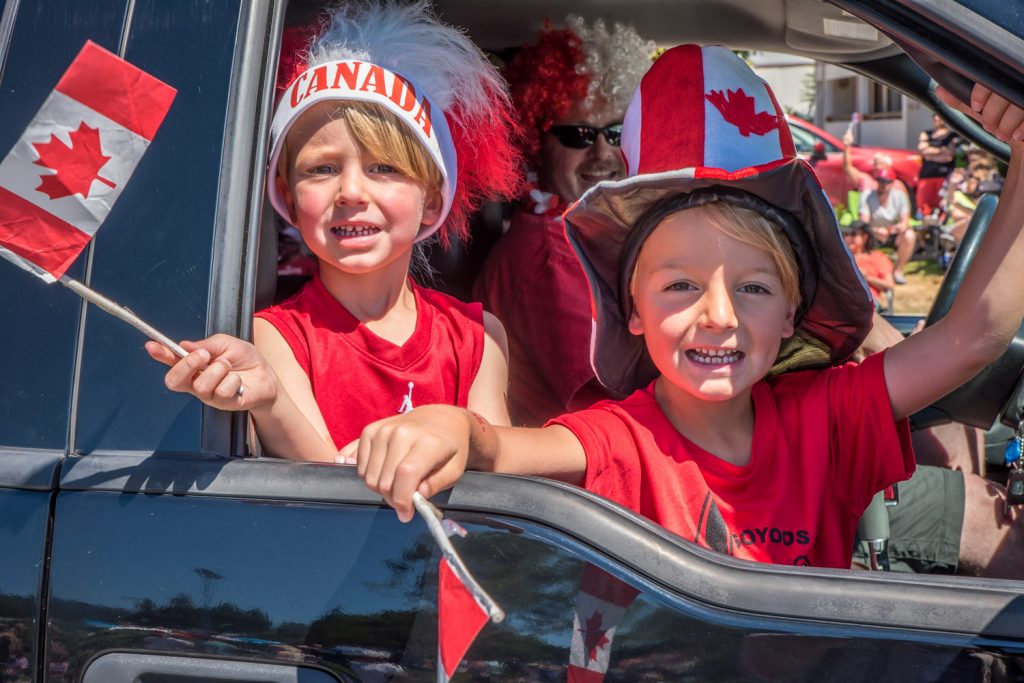 These youngsters were dressed for the part in the Cherry Fiesta/Canada Day parade. (Richard McGuire photo)