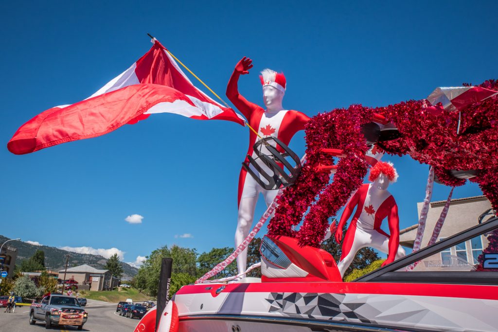 The Wakepilot float was decorated in red and carried some patriotically dressed characters. (Richard McGuire photo)