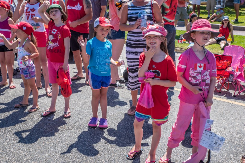 Children watch the Cherry Fiesta parade. (Richard McGuire photo)