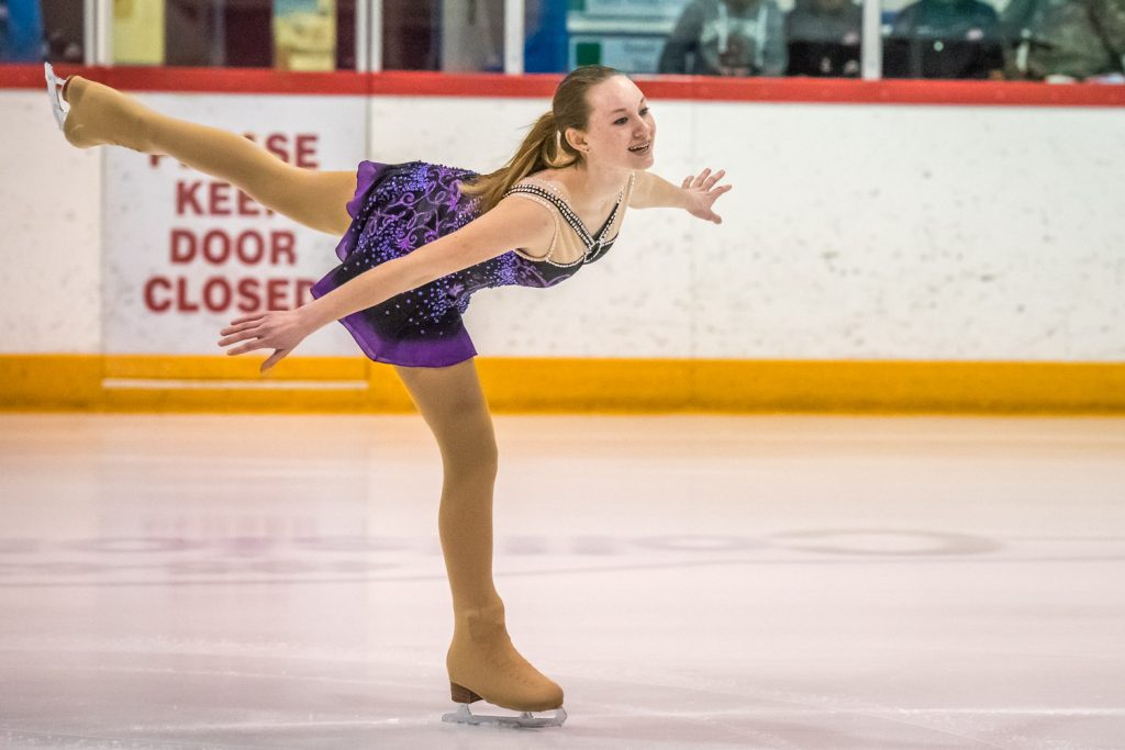 Lindsay Koepke, from Oroville, gave the first solo skate of the evening. She's won gold in her last three competitions at Star 4 level. (Richard McGuire photo)