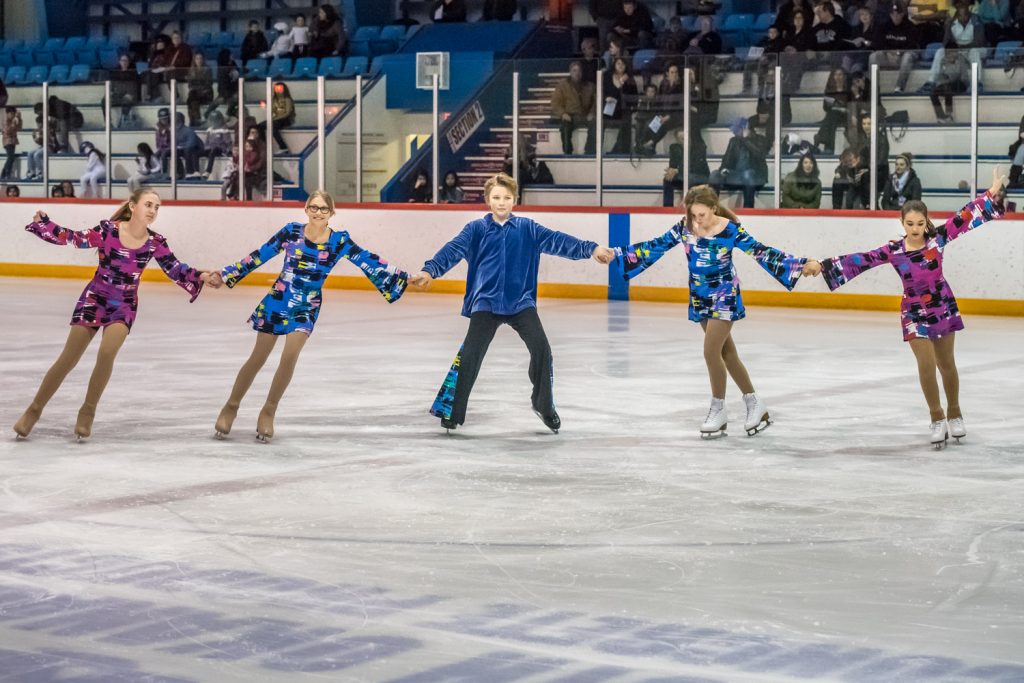 The Junior Starskaters performed to Crazy Little Thing Called Love. They are Naomi Alaric, Sophiea Moore, Jordan Brunner, Amy Rathgeber and Owen Phares. (Richard McGuire photo)