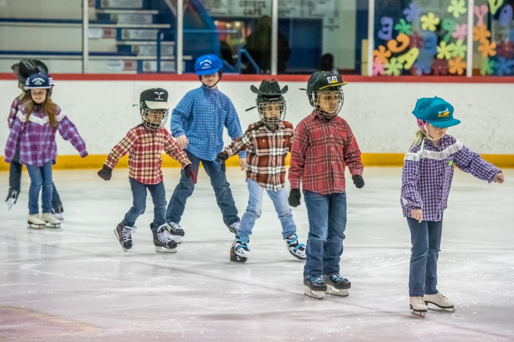 With some wearing cowboy hats over their helmets, this group from CanSkate 3 skated to Smokey and the Bandit. (Richard McGuire photo)