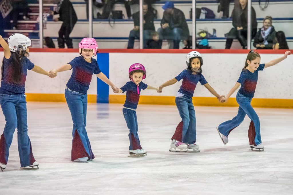 The Junior Academy skaters performed to the ABBA song Mamma Mia. (Richard McGuire photo)