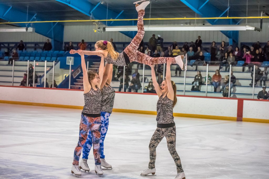 The Senior Star skaters did a group routine to the Who's Pinball Wizard. They included Amareet Bains, Emily Stewart, Kyra Koepke, Laura Devries, Linday Koepke, Mary Martin, Riley Condon and Shelby Condon. (Richard McGuire photo)