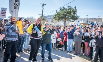 Crowd of hundreds sends strong message against school closures