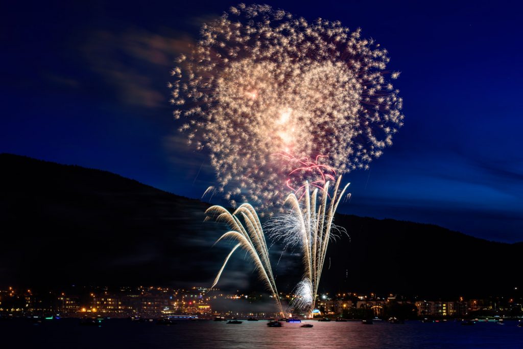 The fireworks display at the end of Canada Day was a grand finale to all the Cherry Fiesta events. Once again Frank Zandvliet and other volunteers put on an amazing show. These images were taken from Cottonwood Park using long exposures to capture the light trails. (Richard McGuire photo)