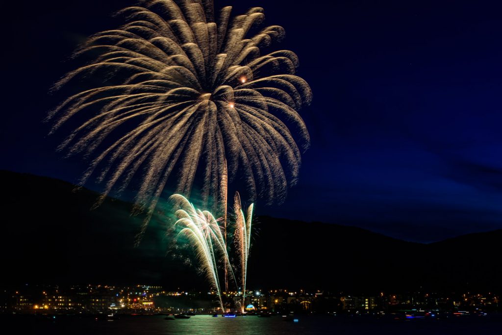The fireworks display at the end of Canada Day was a grand finale to all the Cherry Fiesta events. Once again Frank Zandvliet and other volunteers put on an amazing show. These images were taken from Cottonwood Park using long exposures to capture the light trails. (Richard McGuire photo)