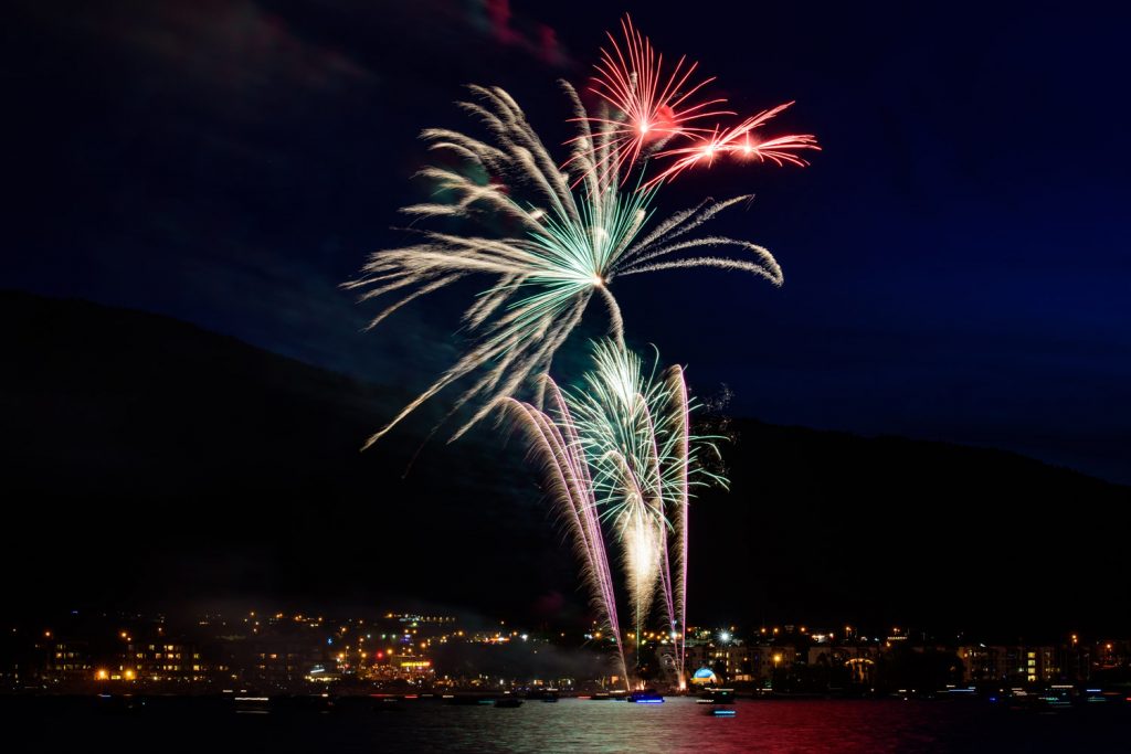 The fireworks display at the end of Canada Day was a grand finale to all the Cherry Fiesta events. Once again Frank Zandvliet and other volunteers put on an amazing show. These images were taken from Cottonwood Park using long exposures to capture the light trails. (Richard McGuire photo)
