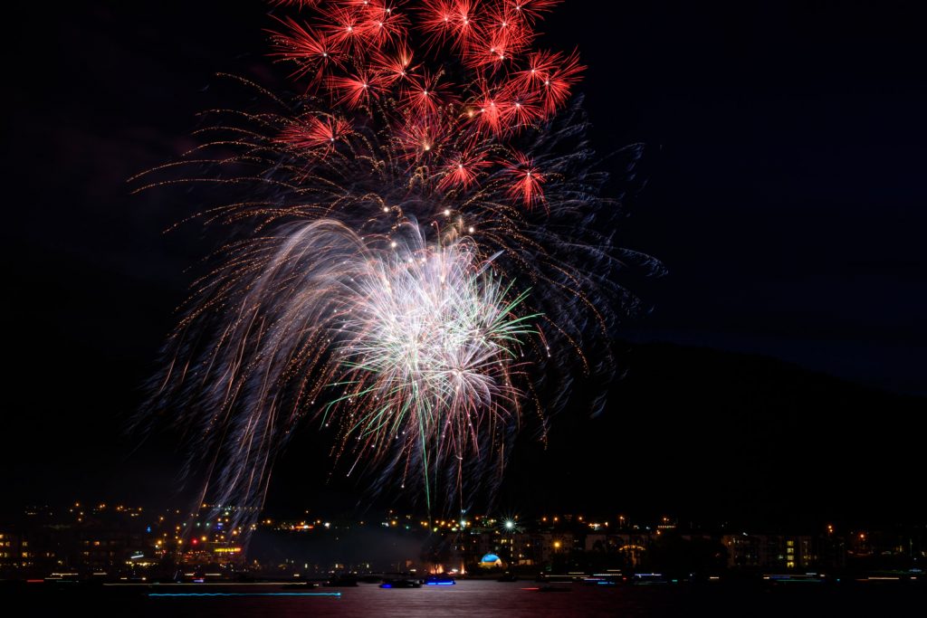The fireworks display at the end of Canada Day was a grand finale to all the Cherry Fiesta events. Once again Frank Zandvliet and other volunteers put on an amazing show. These images were taken from Cottonwood Park using long exposures to capture the light trails. (Richard McGuire photo)