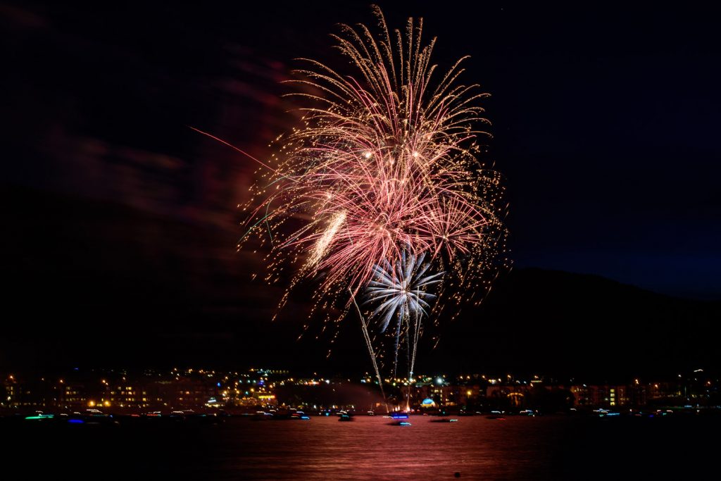 The fireworks display at the end of Canada Day was a grand finale to all the Cherry Fiesta events. Once again Frank Zandvliet and other volunteers put on an amazing show. These images were taken from Cottonwood Park using long exposures to capture the light trails. (Richard McGuire photo)