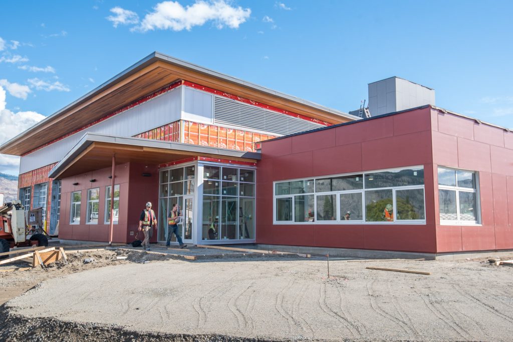 Work on constructing the new Osoyoos fire hall has been progressing rapidly and the project is nearing completion. (Richard McGuire photo)