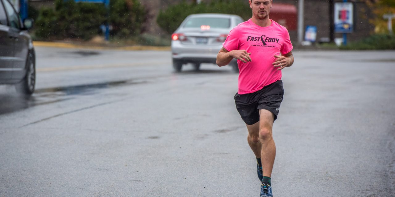 ‘Fast Eddy’ stops in Osoyoos on 27,000-km run across Canada and back