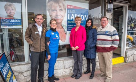 Larson opens Osoyoos campaign office, her fourth in riding, as May 9 election approaches