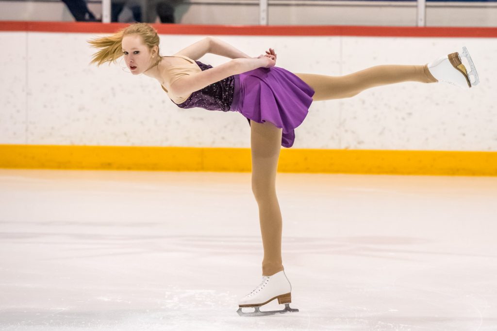 Laura Devries, who is in the Star 4 Competition Program, skates solo. (Richard McGuire photo)