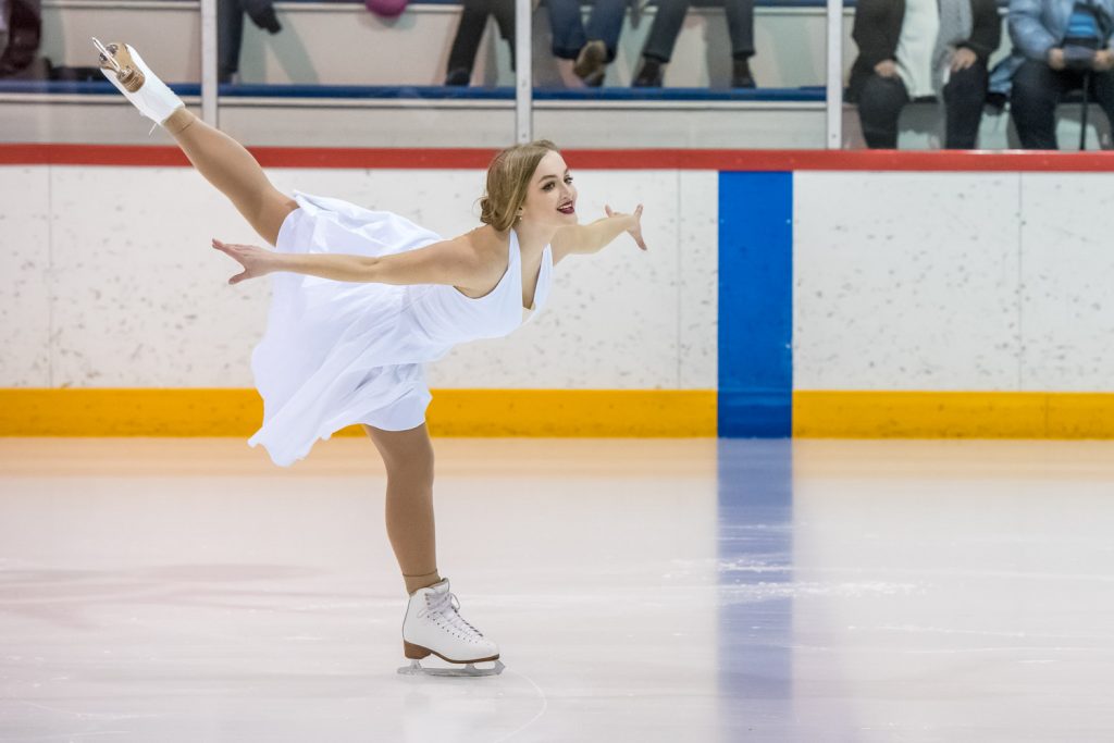 Shelby Condon, in the Silver Interpretive group, does a solo skate to Don't Forget Me. (Richard McGuire photo)