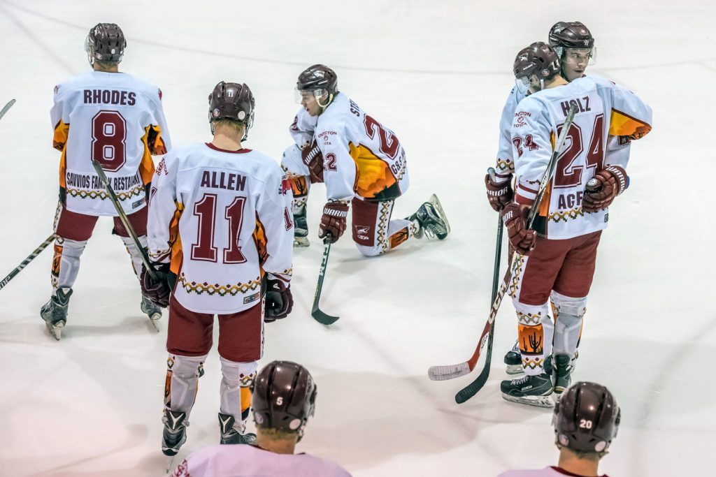 The Coyotes absorb the reality that an outstanding season is over. (Richard McGuire photo)