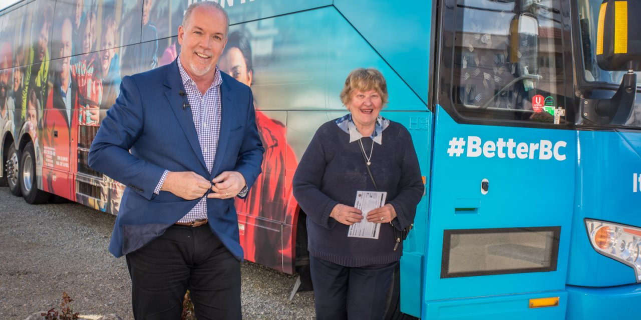 NDP Leader John Horgan makes return visit to Osoyoos, suggesting race is tight