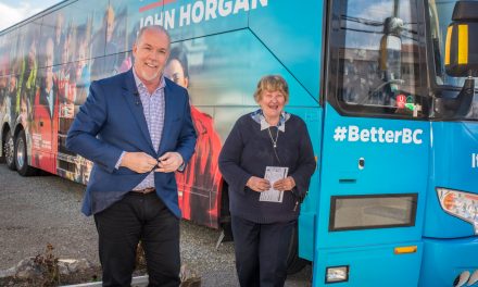 NDP Leader John Horgan makes return visit to Osoyoos, suggesting race is tight