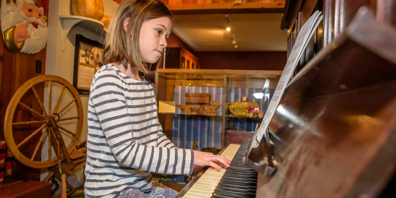 Museum piece piano entertains guests