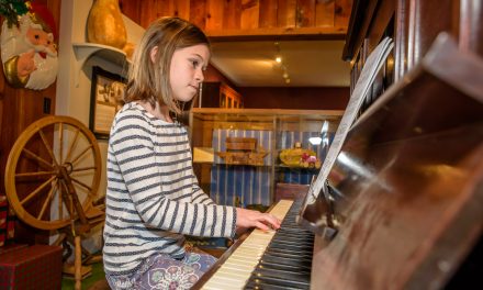 Museum piece piano entertains guests