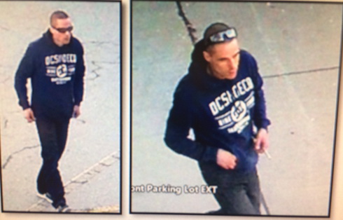 Police are seeking the public's help in identifying this suspect involved in a recent break-in at Nk'Mip Corner Petro Canada. (RCMP - surveillance screen capture)