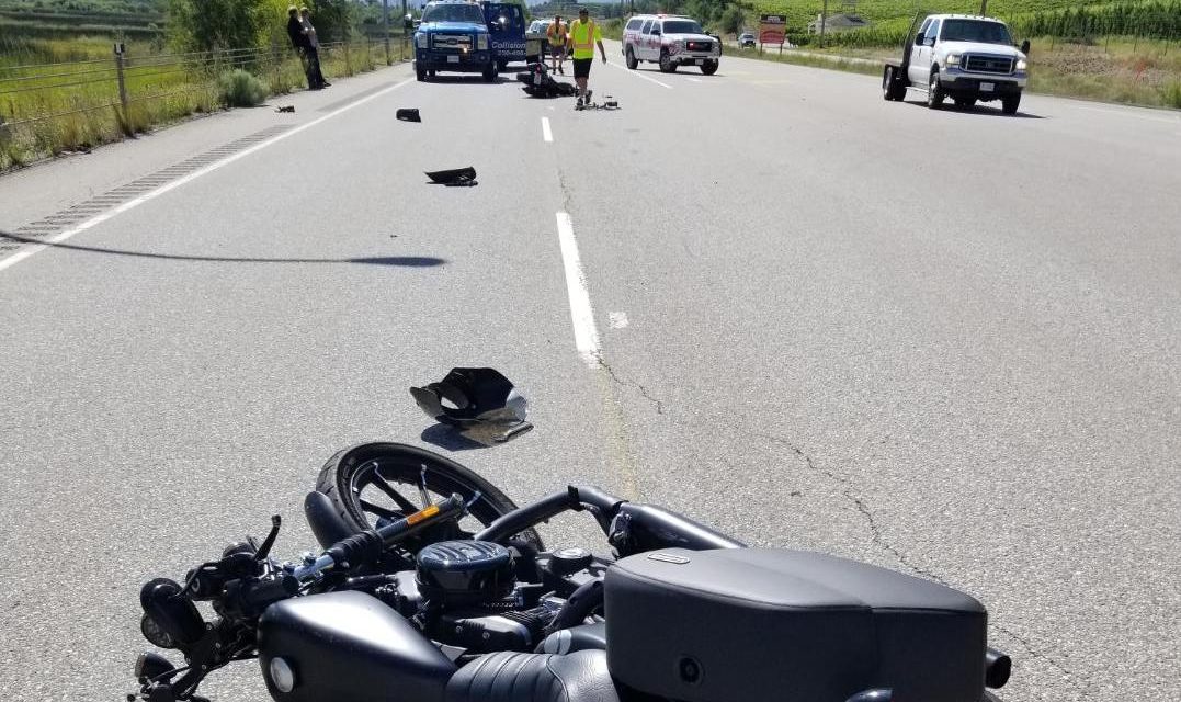 Man facing charges after two motorcyclists injured in collision on Hwy 97